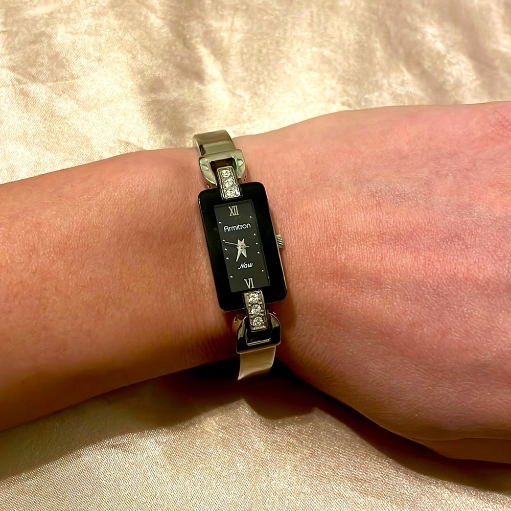 Armitron Silver Bangle Watch